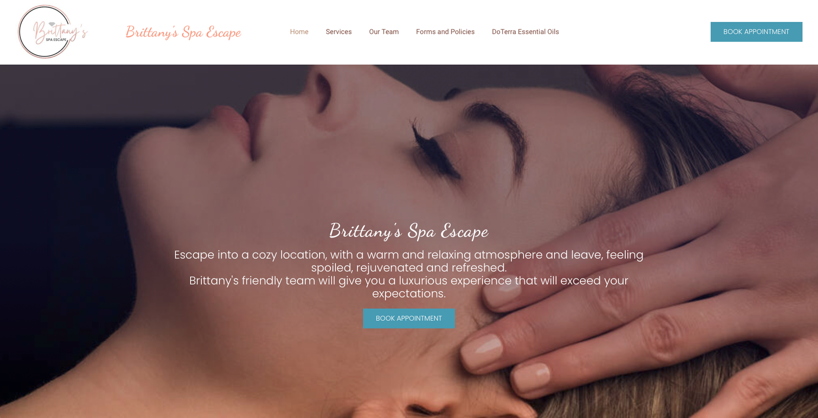 Brittany's Spa Escape Website